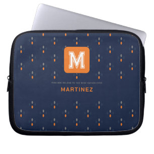 Funda para portátil azul marino elegante