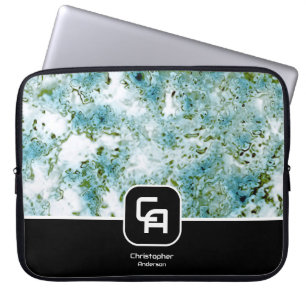 Funda Para Portátil Azul monográfico de piedra