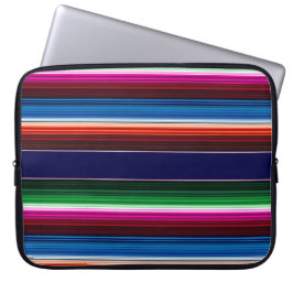 Funda Para Portátil Azul, Naranja, rosado caliente, sarape verde mexic