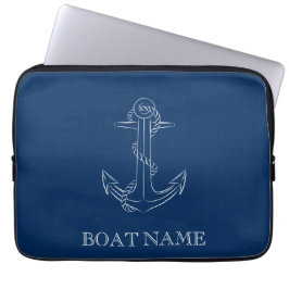 Funda Para Portátil Azul Nautical Spirit Anchor Navy