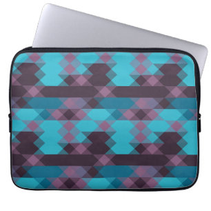 Funda Para Portátil azul pavo real, púrpura, azul topacio y trueno