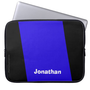Funda Para Portátil Azul real y negro de la manga del ordenador