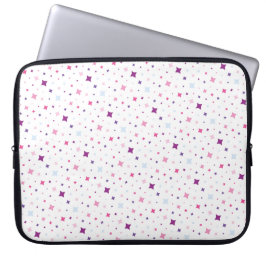 Funda Para Portátil Azul Rosa Estrellas Moradas Espacio Cósmico.