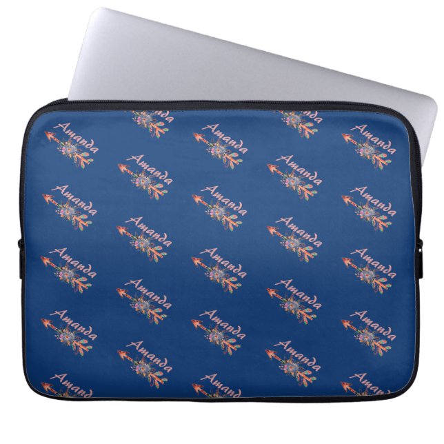 Funda Para Portátil Azul sólido (Frente)