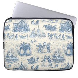 Funda Para Portátil Azul Toile Chinoiserie de Invierno