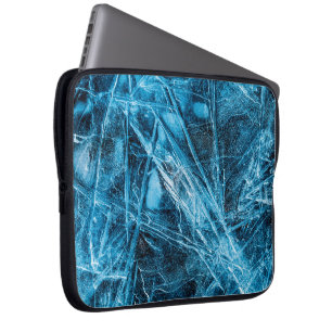 Funda Para Portátil Azul Turquesa Abstracto Arte De Hielo