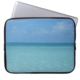 Funda Para Portátil Azul turquesa tropical del horizonte del Caribe