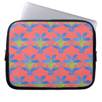 Azul, verde, rojo Art Nouveau Patrón portátil Slee