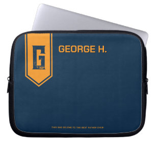 Funda para portátil azul y amarillo para hombre