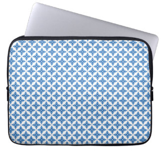 Funda Para Portátil Azulejo Mosaico Azul de Porcelana
