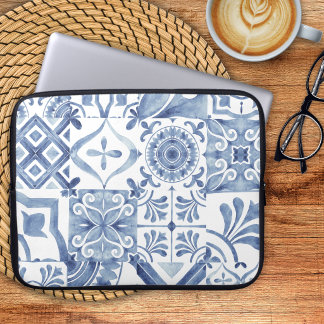 Funda Para Portátil Azulejos inspirados en azul y blanco