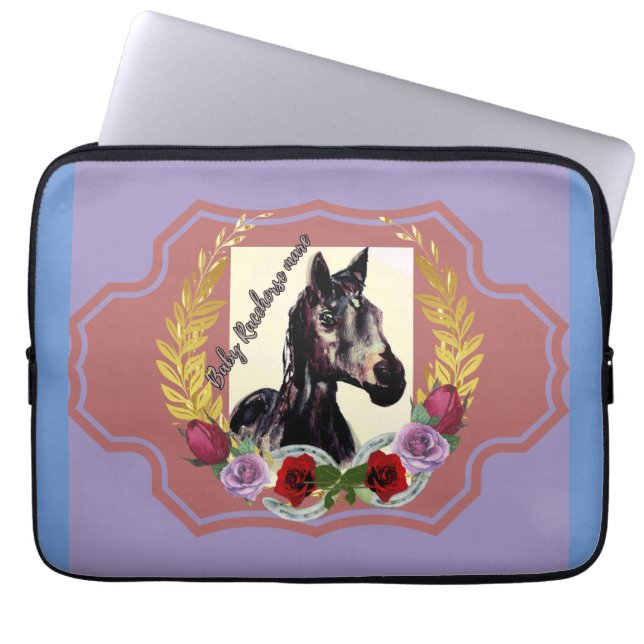 Funda Para Portátil baby racehorse mare gana la carrera (Frente)