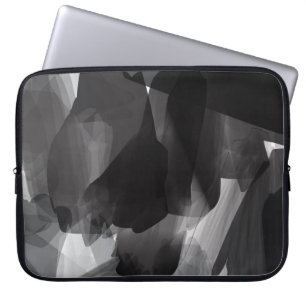 Funda Para Portátil Backgroun pintado de blanco y negro cepillado