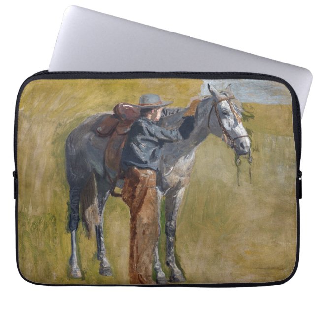Funda Para Portátil Badlands estadounidenses: Vaquero del viejo oeste  (Frente)