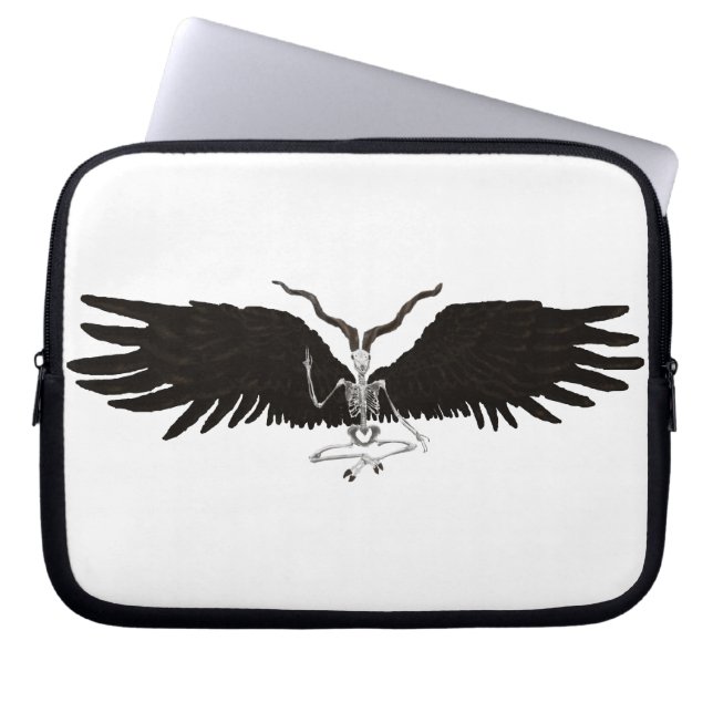 Funda Para Portátil Bafometo Esquelético (Frente)