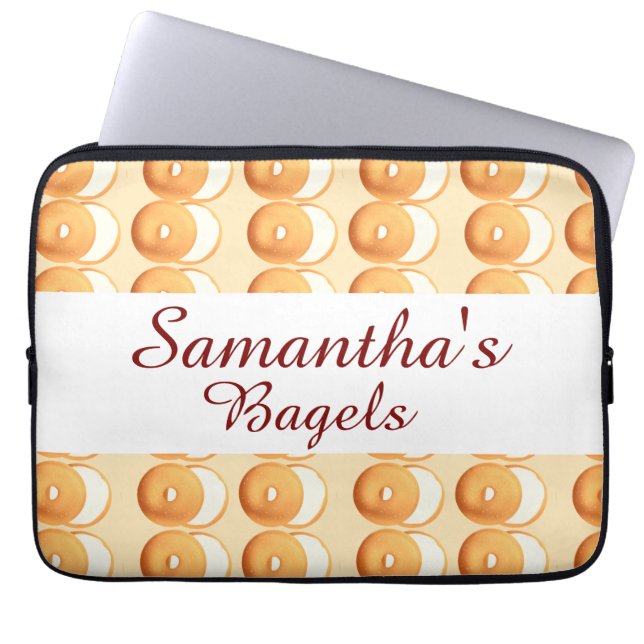 Funda Para Portátil Bagels y nata (Frente)