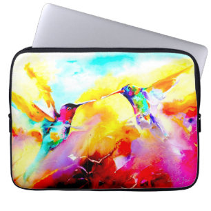 Funda Para Portátil "Bailando en impresión del colibrí del color"