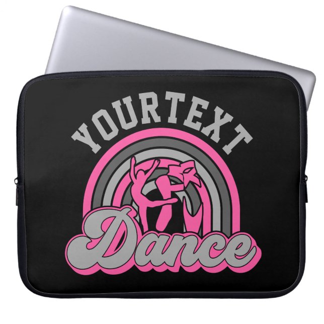 Funda Para Portátil Bailarín de ballet AGREGAR TEXTO Grabador de baile (Frente)
