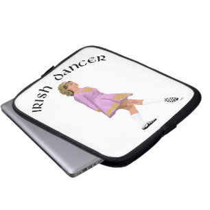 Funda Para Portátil Bailarín irlandés de zapato suave en rosa