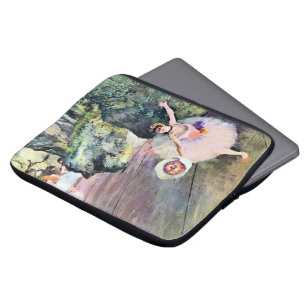 Funda Para Portátil Bailarina con un Bouquet de flores de Edgar Degas