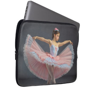 Funda Para Portátil Bailarina desplegando su tutu 