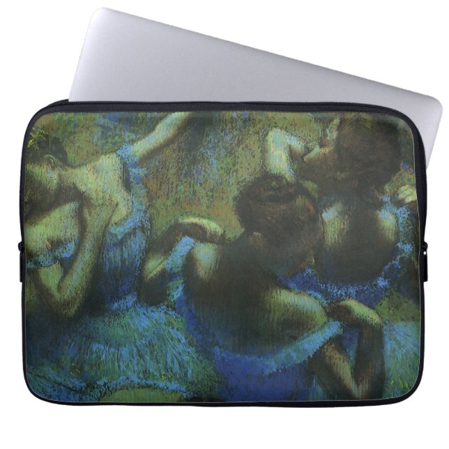 Funda Para Portátil Bailarinas azules de Edgar Degas, impresionismo vi (Frente)