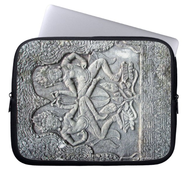 Funda Para Portátil Bailarines camboyanos que tallan el caso de la (Frente)