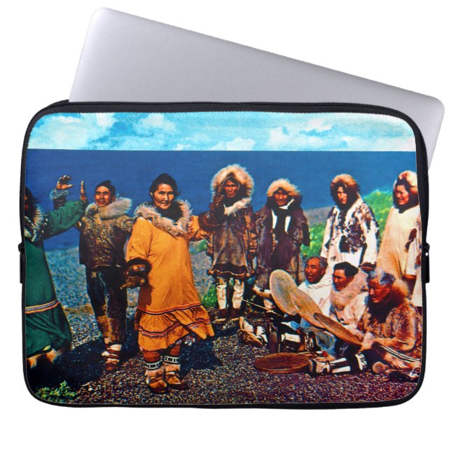Funda Para Portátil Bailarines esquimales de Alaska Eskimo, Estados Un (Frente)