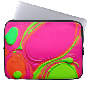 Funda Para Portátil Baile de Pintura Líquida Neon