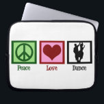 Funda Para Portátil Baile del amor de la paz<br><div class="desc">Un signo de la paz,  corazón,  y un par que participa en una danza.</div>