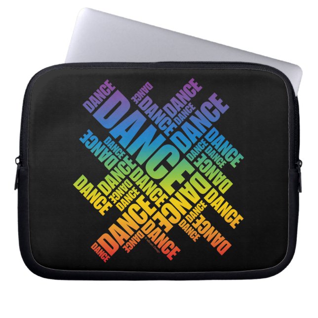 Funda Para Portátil Baile tipográfico (espectro) (Frente)