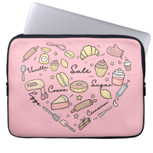 Funda Para Portátil Baker Heart Funny Bakery Baking Pastry Chef