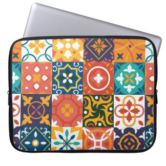 Funda Para Portátil Baldosas antiguas Fondo de época. Goma tradicional