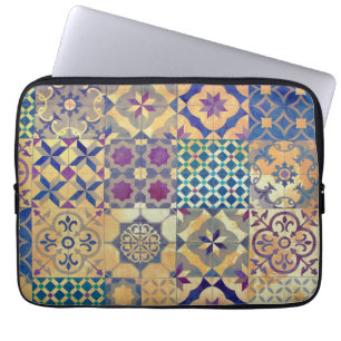 Funda Para Portátil Baldosas coloridas tradicionales del Mediterráneo 