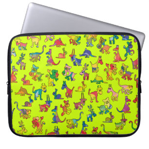 Funda Para Portátil Baldosas de patrón de animales abstractos