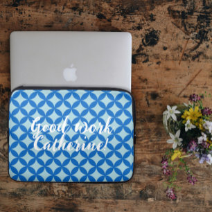Funda Para Portátil Baldosas de verano con círculos azules para bebés