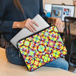 Funda Para Portátil Baldosas mediterráneas, mosaicos de tinta de alcoh