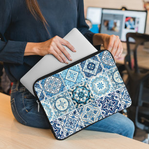 Funda Para Portátil Baldosas mediterráneas, portuguesas, azulejo, mall