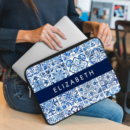 Funda Para Portátil Baldosas mediterráneas, portuguesas, azulejo, tu n
