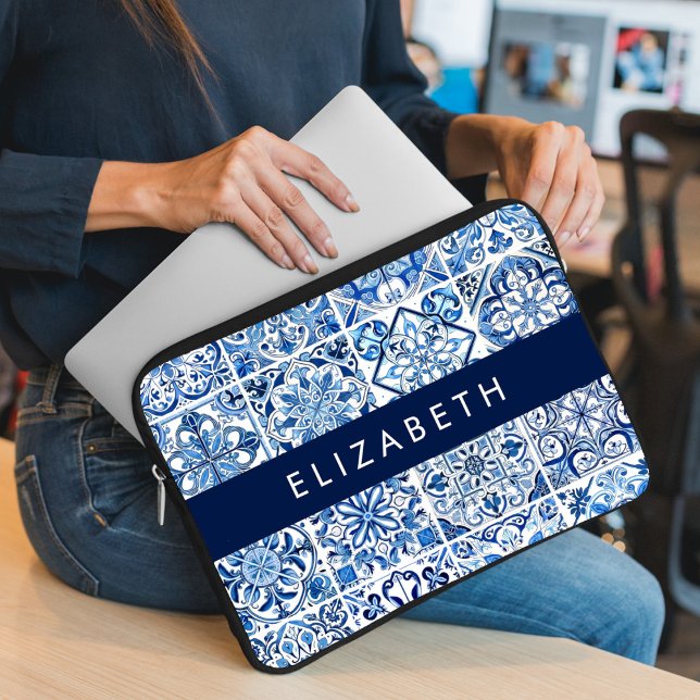 Funda Para Portátil Baldosas mediterráneas, portuguesas, azulejo, tu n (Subido por el creador)