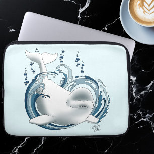 Funda Para Portátil Ballena Beluga Azul