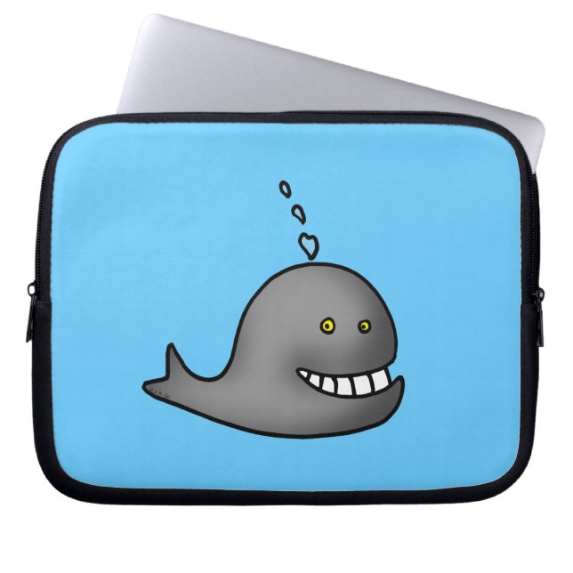 Funda Para Portátil Ballena divertida (Frente)
