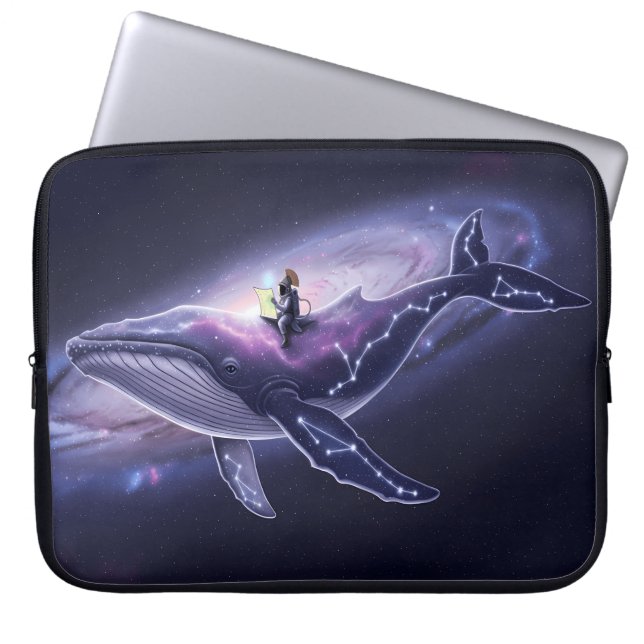Funda para portátil Ballena Galáctica (Frente)