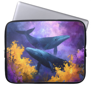 Funda Para Portátil Ballenas acuáticas Abstract Ocean Garden