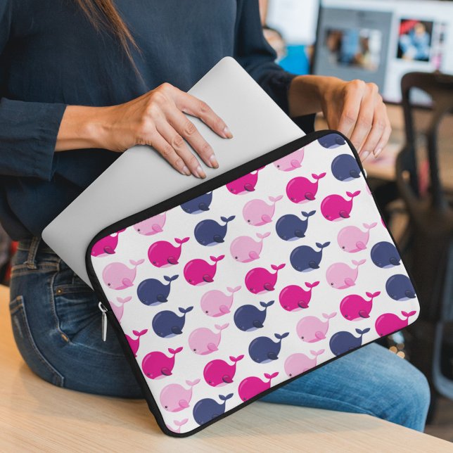 Funda Para Portátil Ballenas, Patrón De Ballenas, Animales Marinos (Subido por el creador)