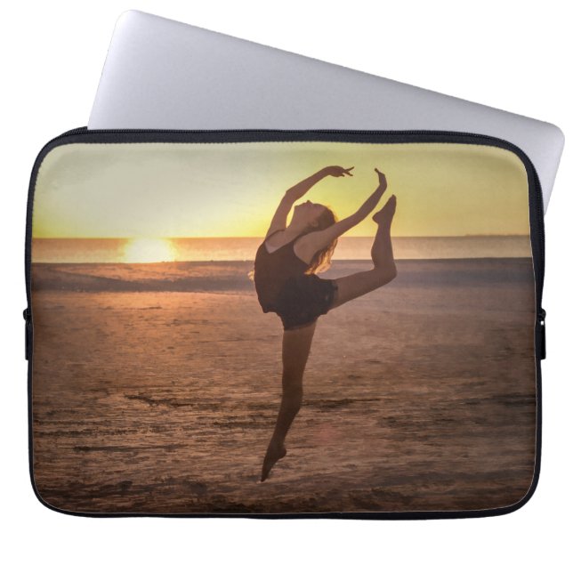 Funda Para Portátil Ballet en la playa (Frente)