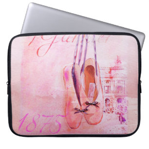 Funda Para Portátil Ballet rosado del bailarín de la bailarina de la