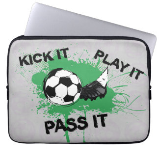 Funda Para Portátil Balón de fútbol y diseño de arranque