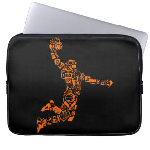 Funda Para Portátil Baloncestista deportivo Vintage