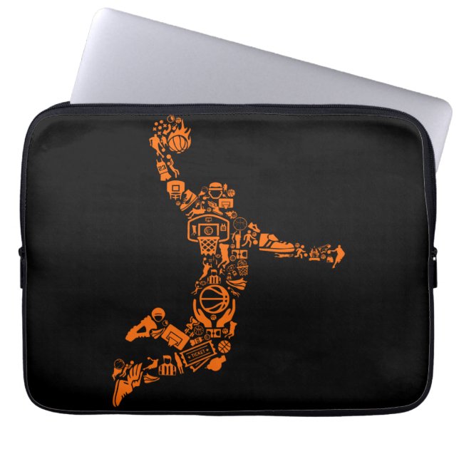 Funda Para Portátil Baloncestista deportivo Vintage (Frente)